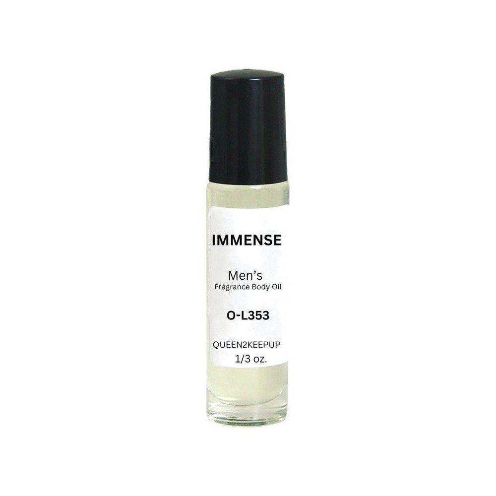 Immense Men's Body Oil Fresh Citrus, Ginger, Aquatic Herbal and Amber Roll-On